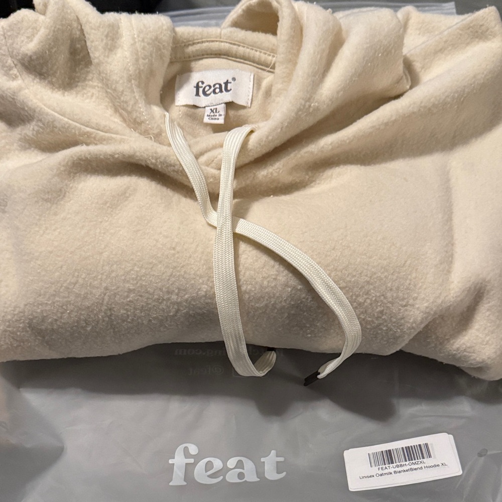 Feat Cream Hoodie for Men/Women - Picture 1 of 6